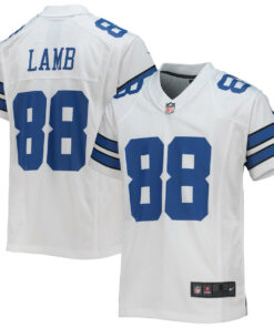 CeeDee Lamb 88 Dallas Cowboys YOUTH Game Jersey - White JS1315 nicesnker