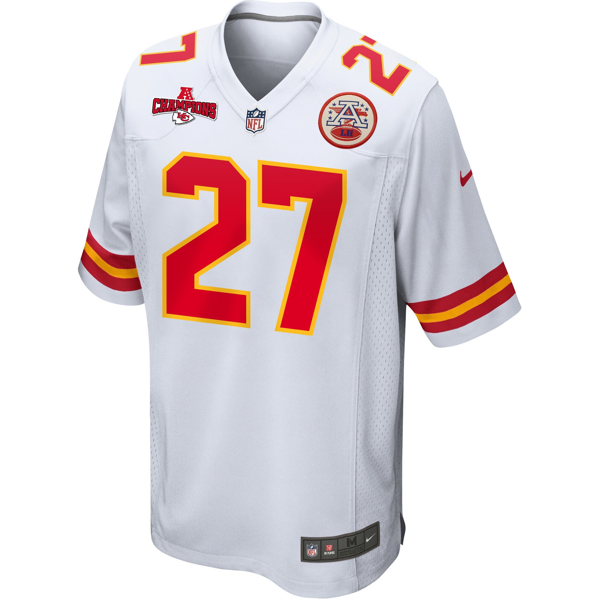 Chamarri Conner 27 Kansas City Chiefs AFC Champions Patch Game Men Jersey - White JS6324 nicesnker - Image 2