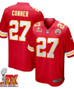 Chamarri Conner #27 Kansas City Chiefs Super Bowl LIX Jersey - Men's - Red JS9020 nicesnker