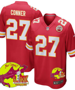 Chamarri Conner 27 Kansas City Chiefs Super Bowl LIX New Orleans Patch Game Men Jersey - Red JS1907 nicesnker