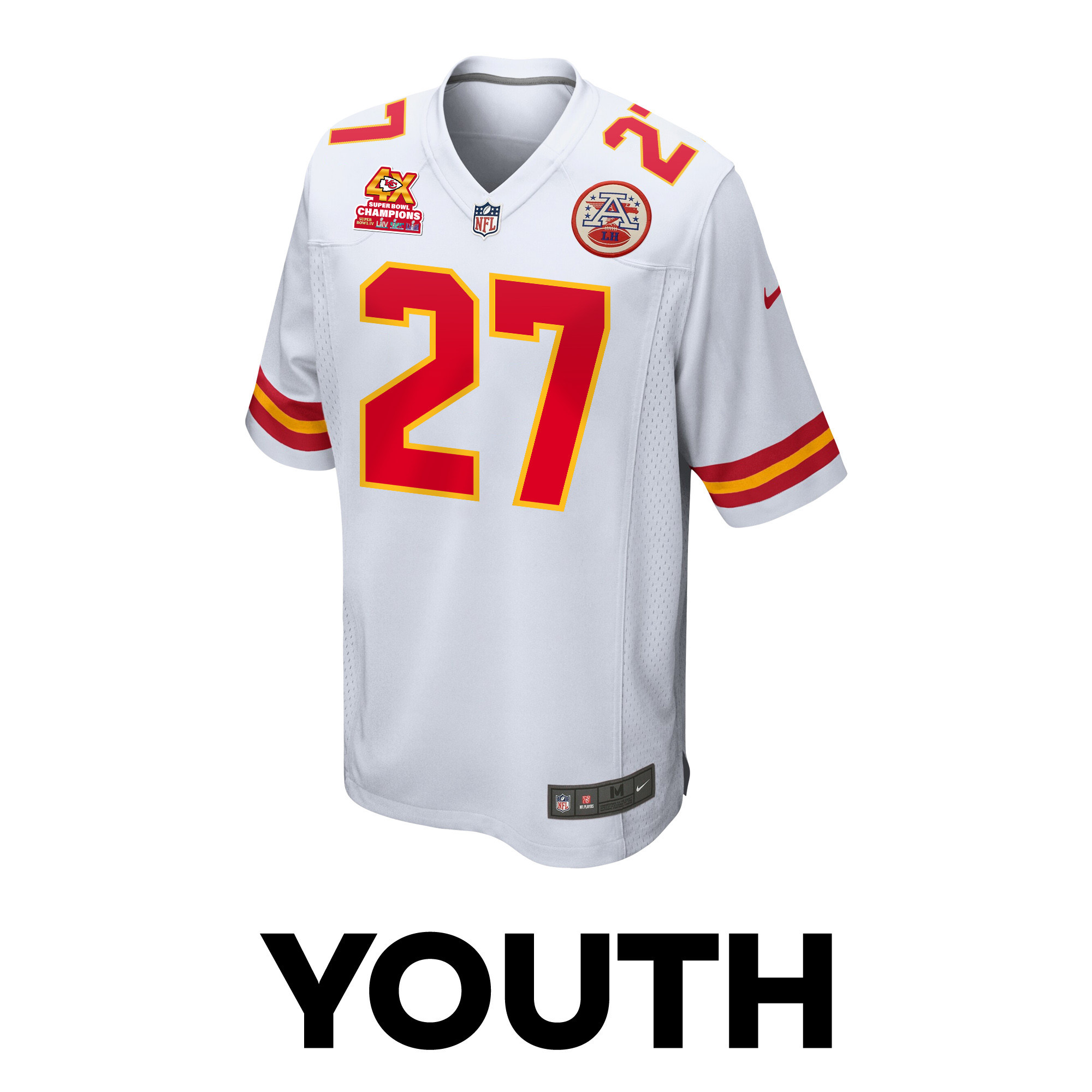 Chamarri Conner 27 Kansas City Chiefs Super Bowl LVIII Champions 4X Game YOUTH Jersey - White JS9939 nicesnker - Image 2