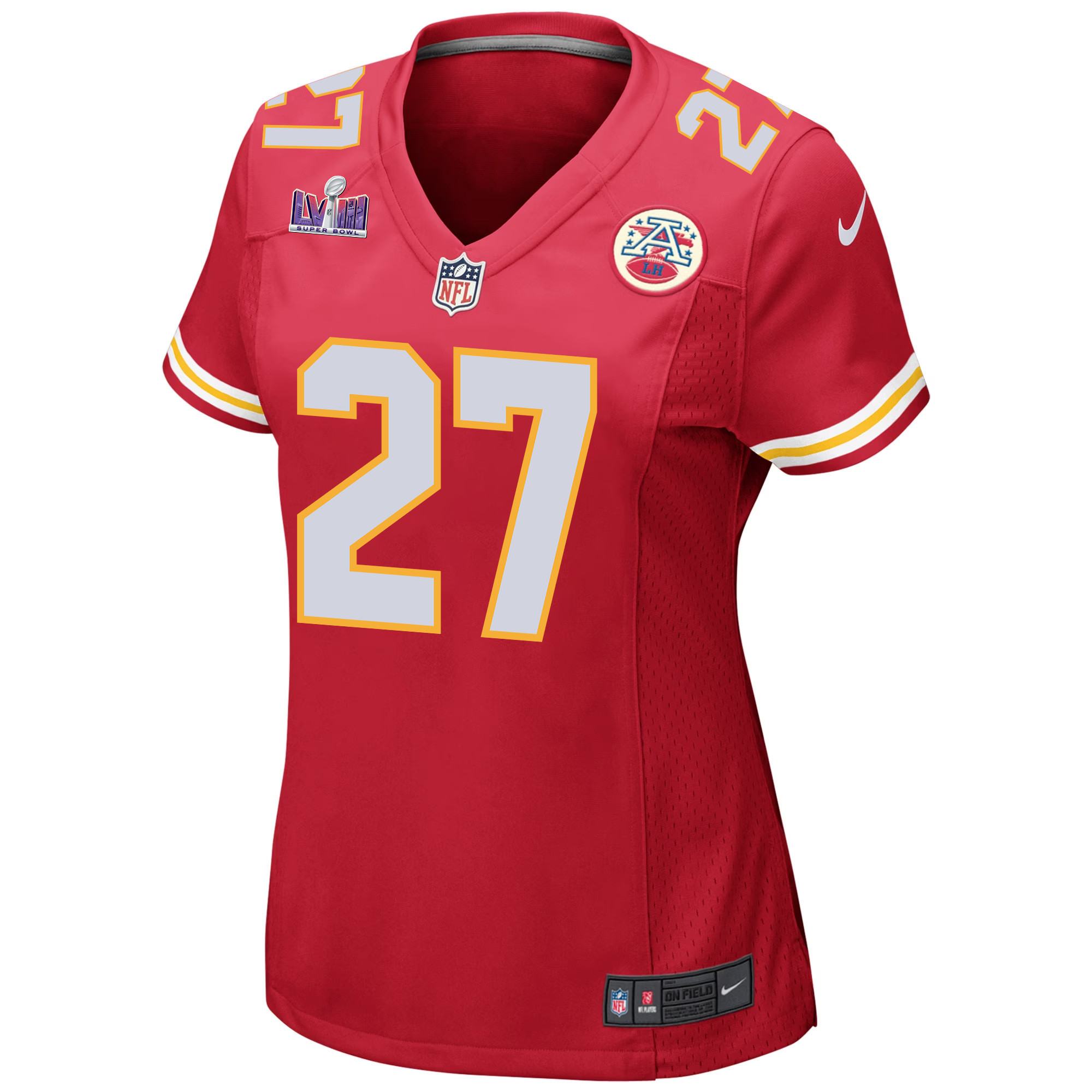 Chamarri Conner 27 Kansas City Chiefs Super Bowl LVIII Patch Game Women Jersey - Red JS3424 nicesnker - Image 2
