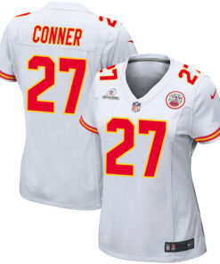 Chamarri Conner 27 Kansas City Chiefs Super Bowl LVIII Patch Game Women Jersey - White JS7702 nicesnker