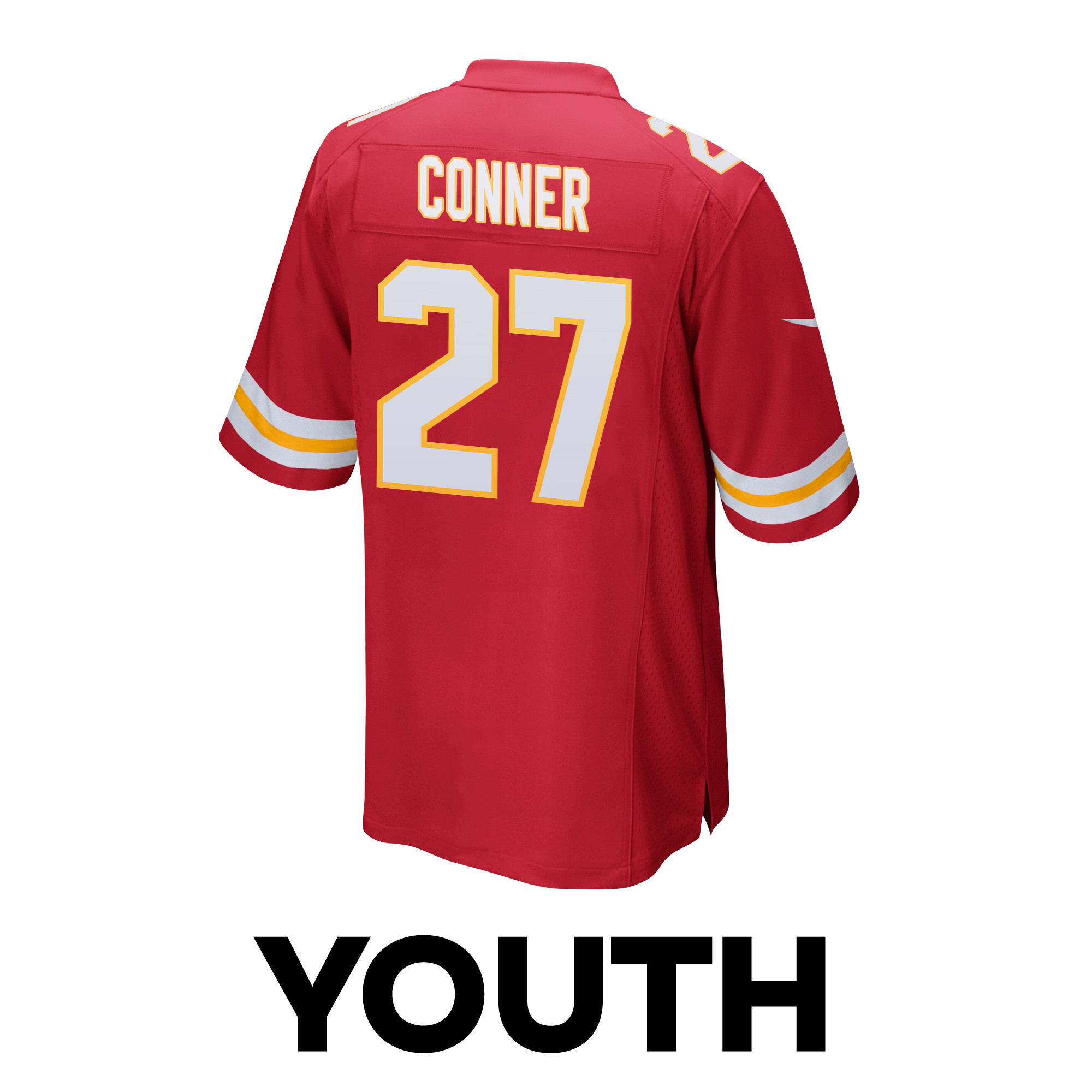 Chamarri Conner 27 Kansas City Chiefs Super Bowl LVIII Patch Game YOUTH Jersey - Red JS9929 nicesnker - Image 3