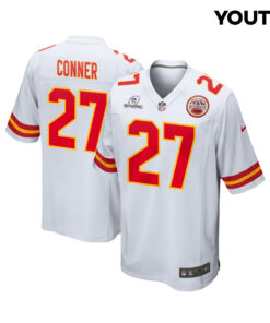 Chamarri Conner 27 Kansas City Chiefs Super Bowl LVIII Patch Game YOUTH Jersey - White JS2366 nicesnker