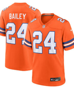 Champ Bailey 24 Denver Broncos Mile High Collection 1977 Throwback Retired Player Game Men Jersey - Orange JS6368 nicesnker