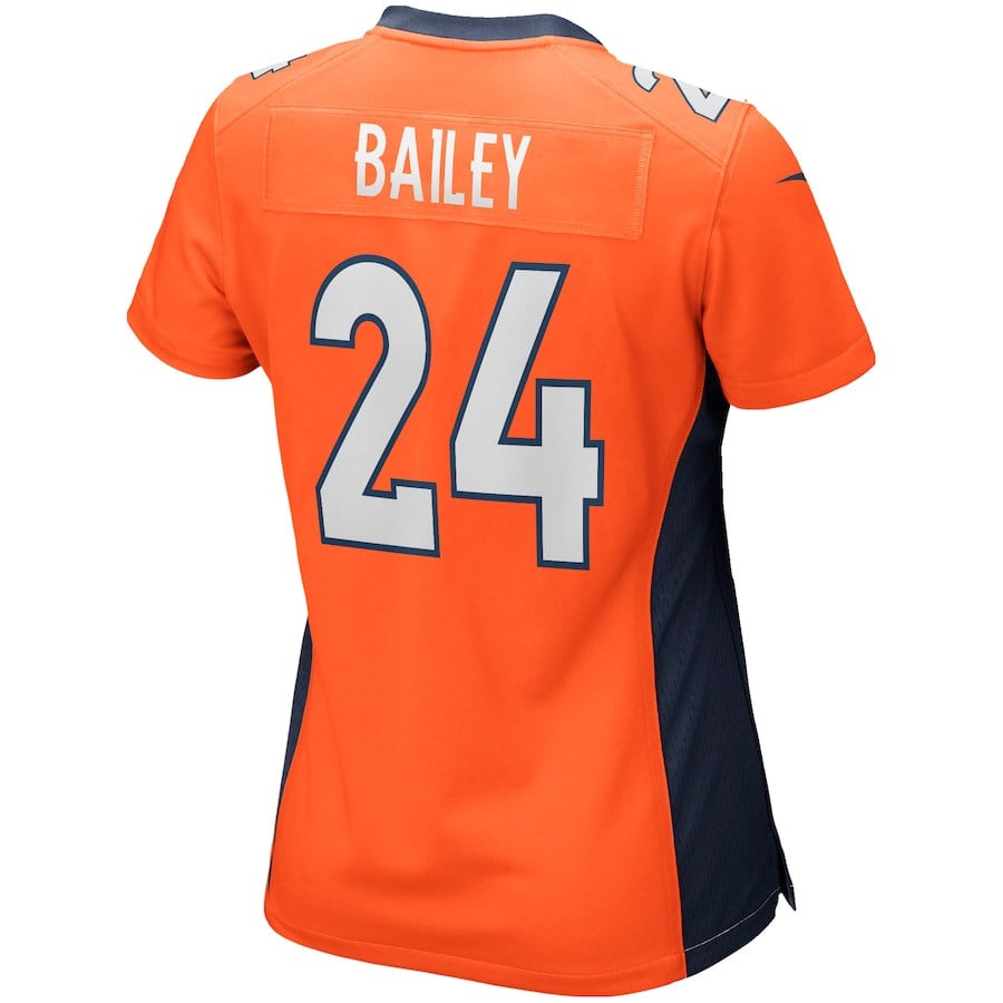 Champ Bailey 24 Denver Broncos Women Game Retired Jersey - Orange JS5771 nicesnker - Image 3