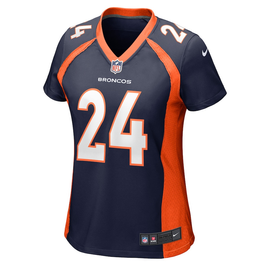 Champ Bailey 24 Denver Broncos Women Retired Jersey - Navy JS5236 nicesnker - Image 2