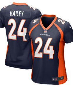 Champ Bailey 24 Denver Broncos Women Retired Jersey - Navy JS5236 nicesnker