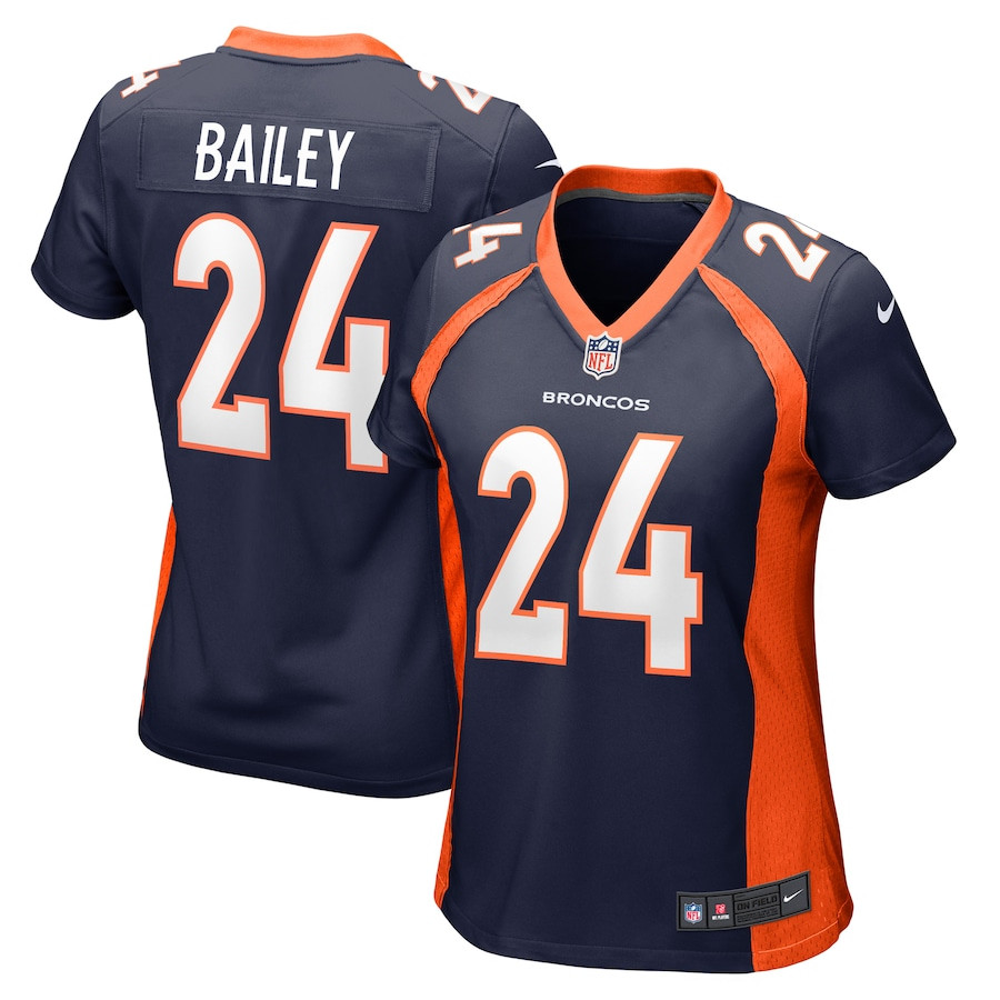 Champ Bailey 24 Denver Broncos Women Retired Jersey - Navy JS5236 nicesnker