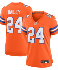 Champ Bailey 24 Denver Broncos Women's Mile High Collection 1977 Throwback Retired Player Game Jersey - Orange JS4251 nicesnker