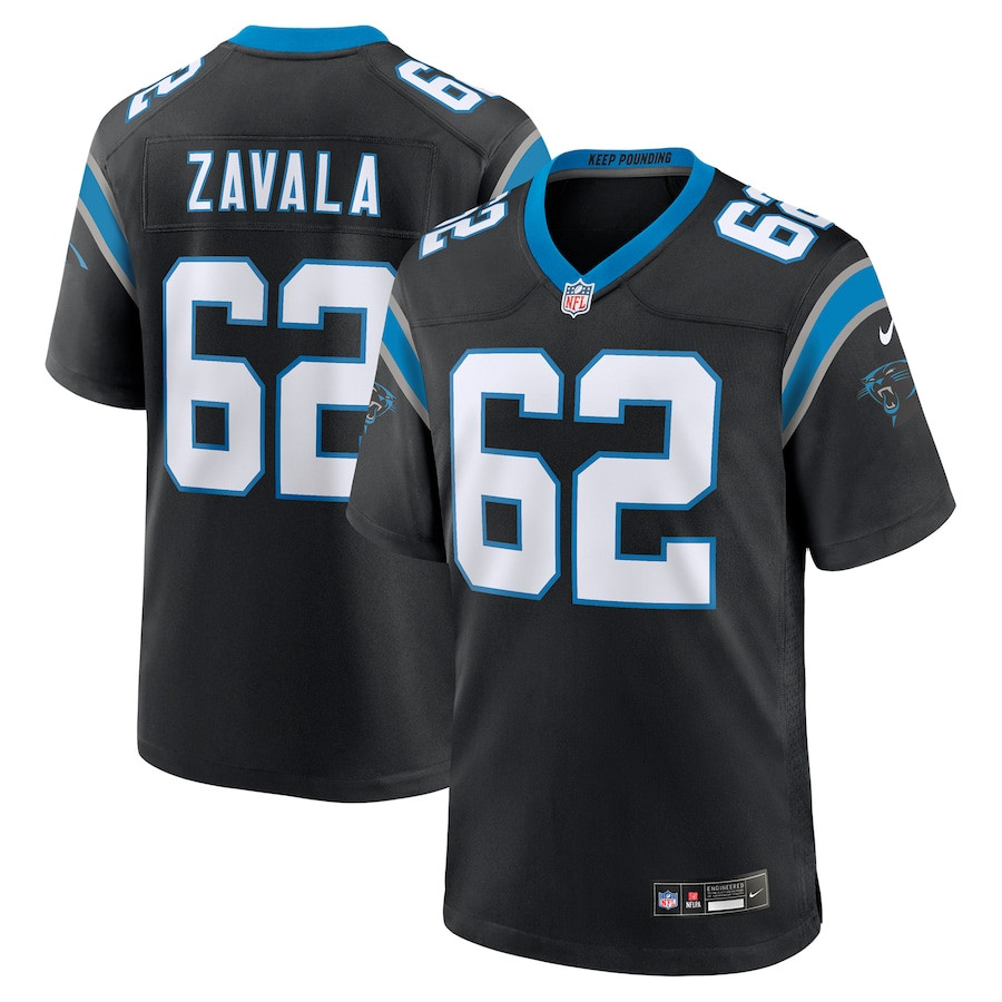 Chandler Zavala 62 Carolina Panthers Game Men Jersey - Black JS4607 nicesnker