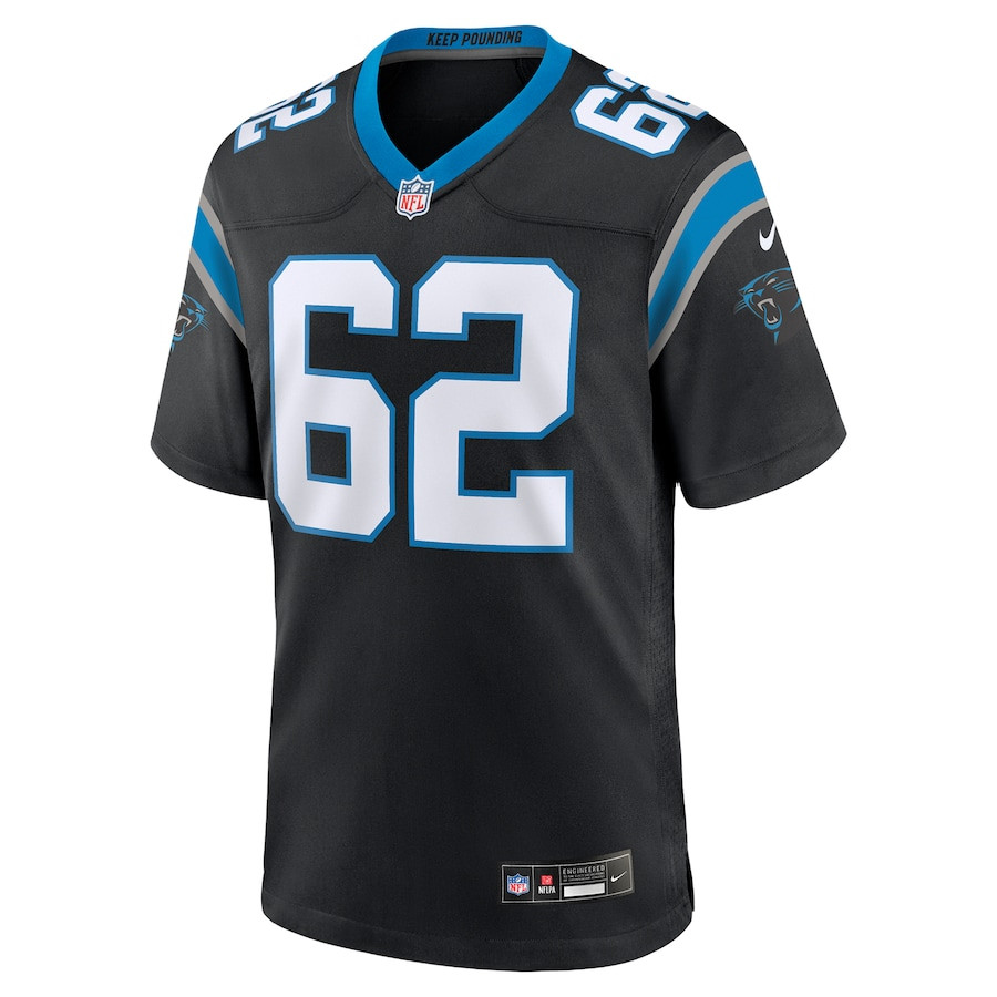Chandler Zavala 62 Carolina Panthers Game Men Jersey - Black JS4607 nicesnker - Image 2