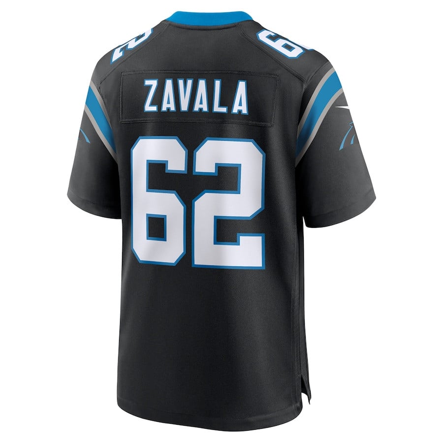 Chandler Zavala 62 Carolina Panthers Game Men Jersey - Black JS4607 nicesnker - Image 3