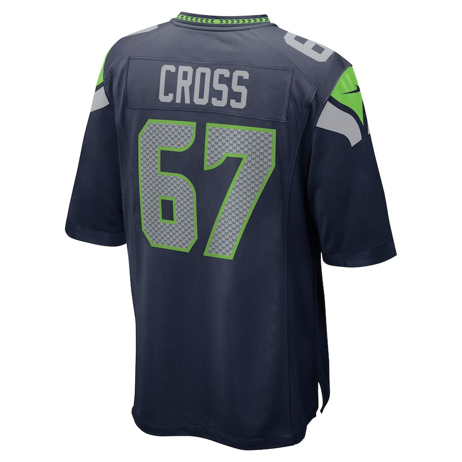 Charles Cross 67 Seattle Seahawks Men Game Jersey - Navy JS7403 nicesnker - Image 3
