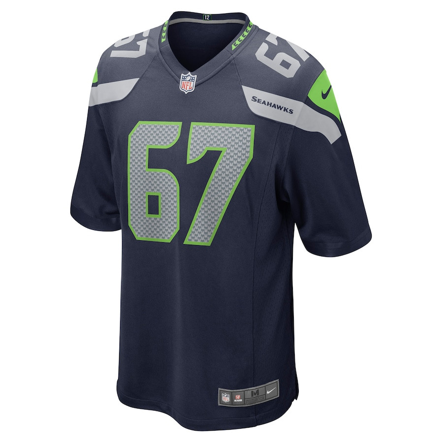 Charles Cross 67 Seattle Seahawks Men Game Jersey - Navy JS7403 nicesnker - Image 2