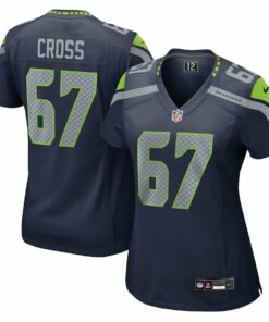 Charles Cross 67 Seattle Seahawks Women's Team Game Jersey - College Navy JS4643 nicesnker