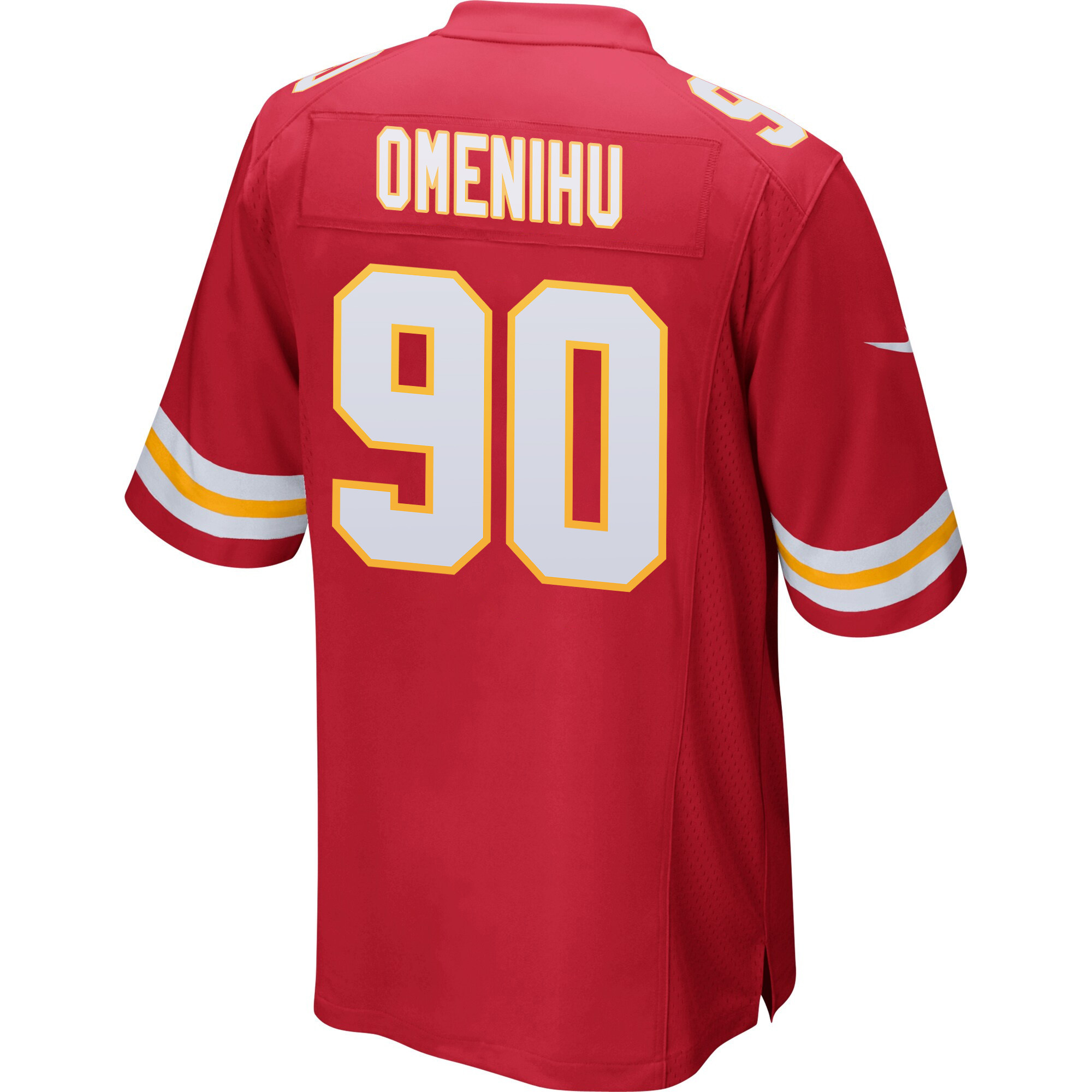 Charles Omenihu 90 Kansas City Chiefs AFC Champions Patch Game Men Jersey - Red JS1234 nicesnker - Image 3