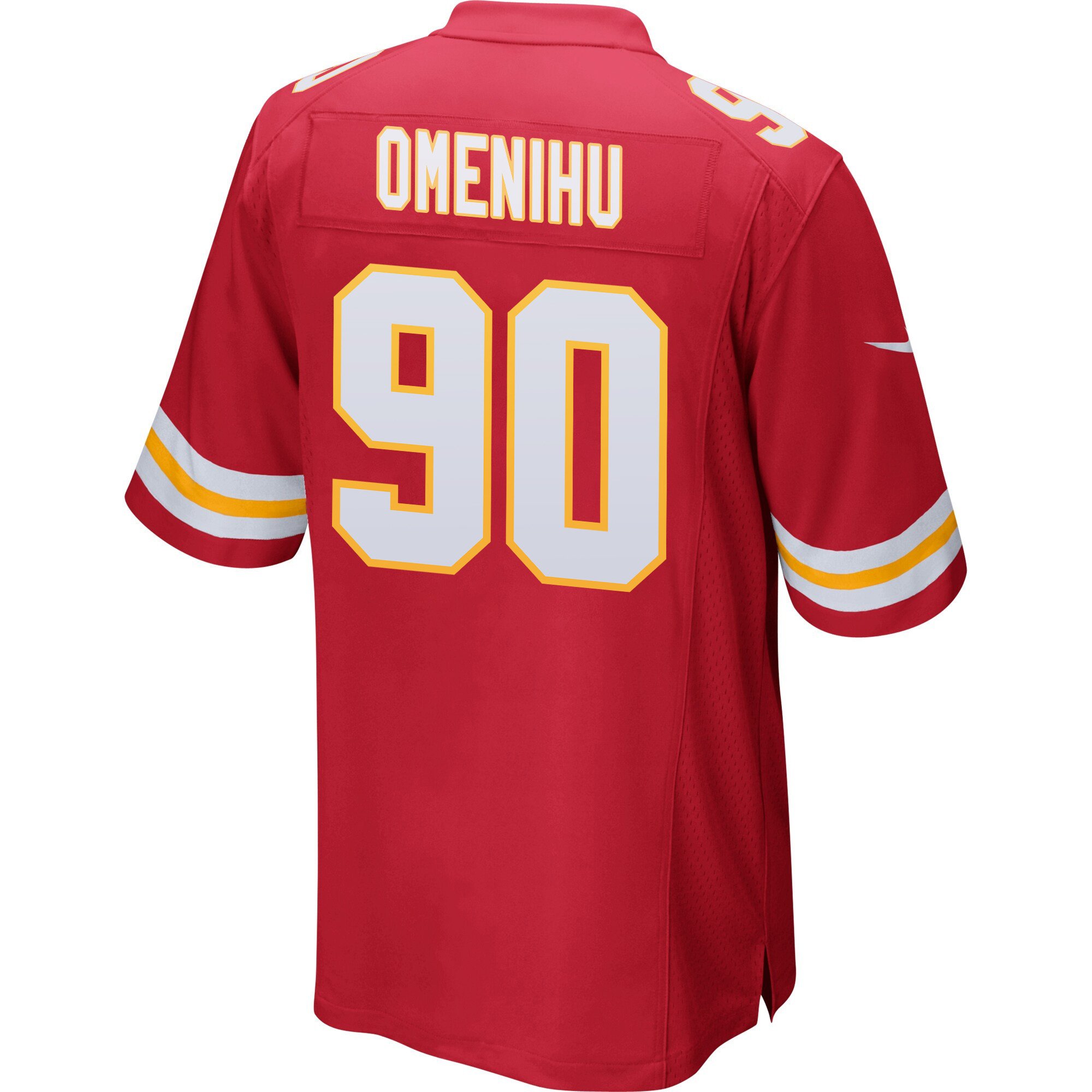 Charles Omenihu 90 Kansas City Chiefs Super Bowl LVIII Champions 4 Stars Patch Game Men Jersey - Red JS2814 nicesnker - Image 3