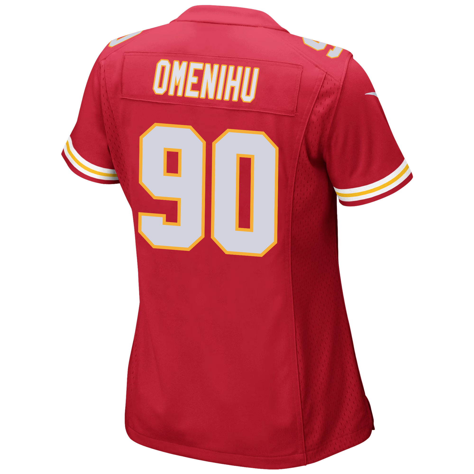 Charles Omenihu 90 Kansas City Chiefs Super Bowl LVIII Champions 4 Stars Patch Game Women Jersey - Red JS1708 nicesnker - Image 3