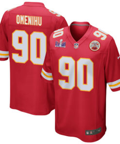 Charles Omenihu 90 Kansas City Chiefs Super Bowl LVIII Patch Game Men Jersey - Red JS5469 nicesnker