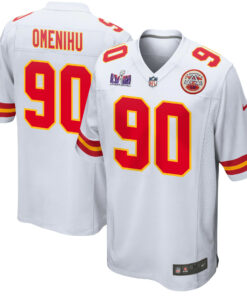Charles Omenihu 90 Kansas City Chiefs Super Bowl LVIII Patch Game Men Jersey - White JS5588 nicesnker