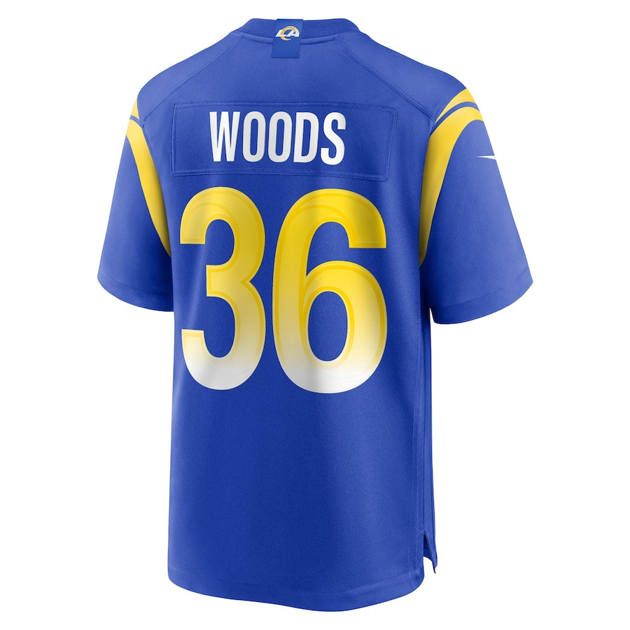 Charles Woods 36 Los Angeles Rams Game Men Jersey - Royal JS9991 nicesnker - Image 3
