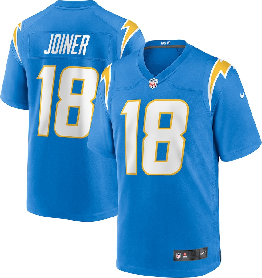 Charlie Joiner 18 Los Angeles Chargers Men Game Retired Jersey - Powder Blue JS8215 nicesnker
