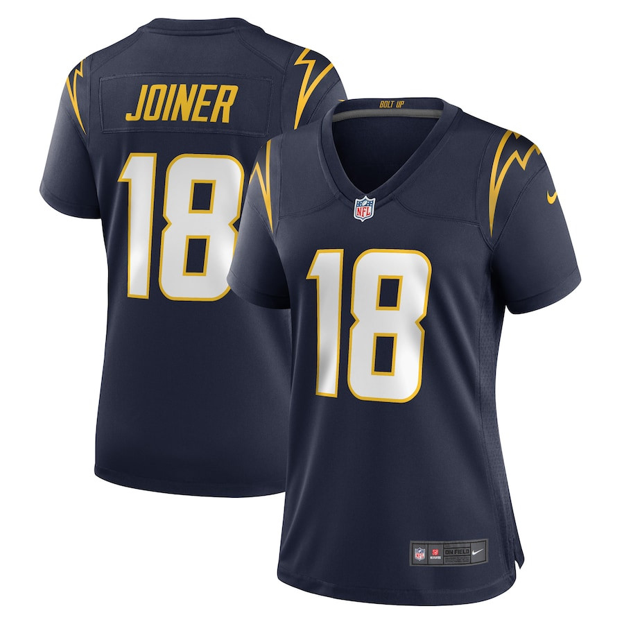 Charlie Joiner 18 Los Angeles Chargers Women Retired Jersey - Navy JS9787 nicesnker