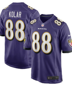 Charlie Kolar 88 Baltimore Ravens Team Game Men Jersey - Purple JS6001 nicesnker