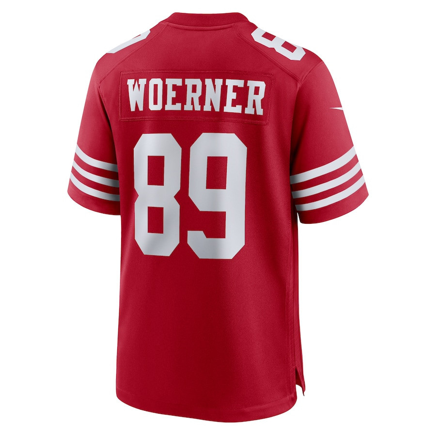 Charlie Woerner 89 San Francisco 49ers Game Men Jersey - Scarlet JS2135 nicesnker - Image 3