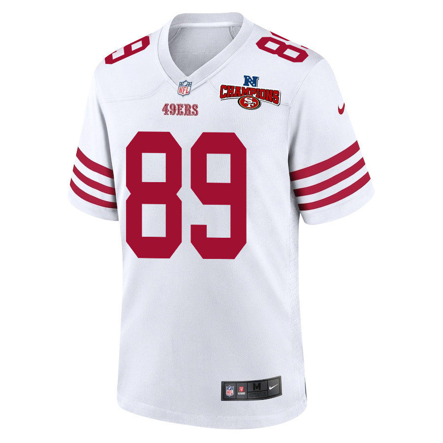 Charlie Woerner 89 San Francisco 49ers NFC Champions Patch Game Men Jersey - White JS5767 nicesnker - Image 2