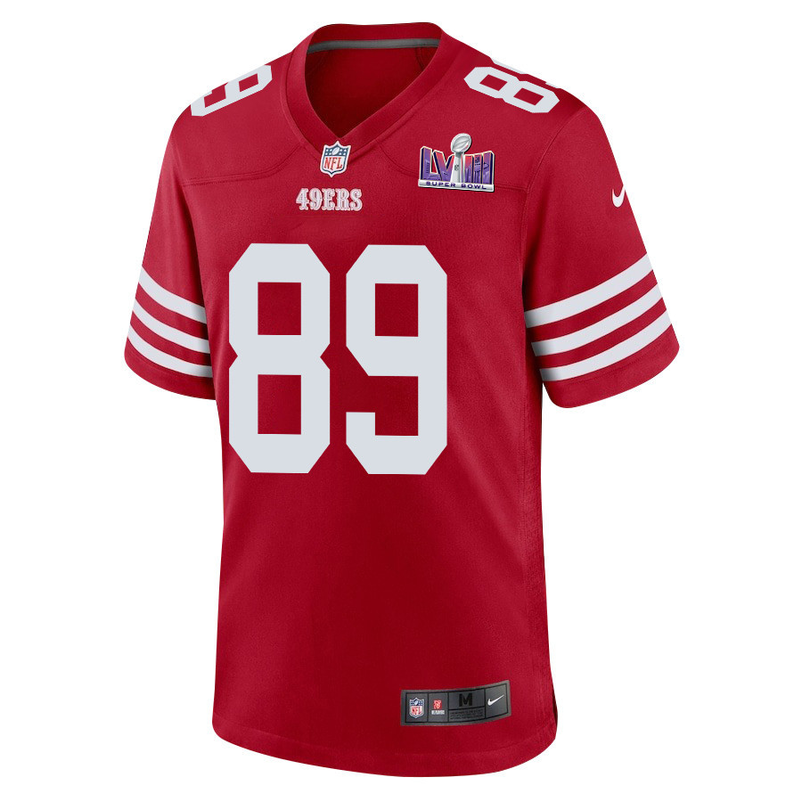 Charlie Woerner 89 San Francisco 49ers Super Bowl LVIII Patch Game Men Jersey - Scarlet JS7630 nicesnker - Image 2