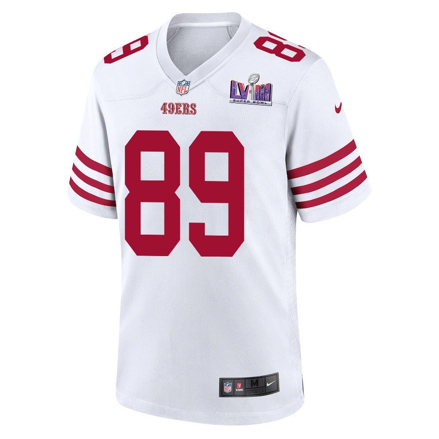 Charlie Woerner 89 San Francisco 49ers Super Bowl LVIII Patch Game Men Jersey - White JS1530 nicesnker - Image 2