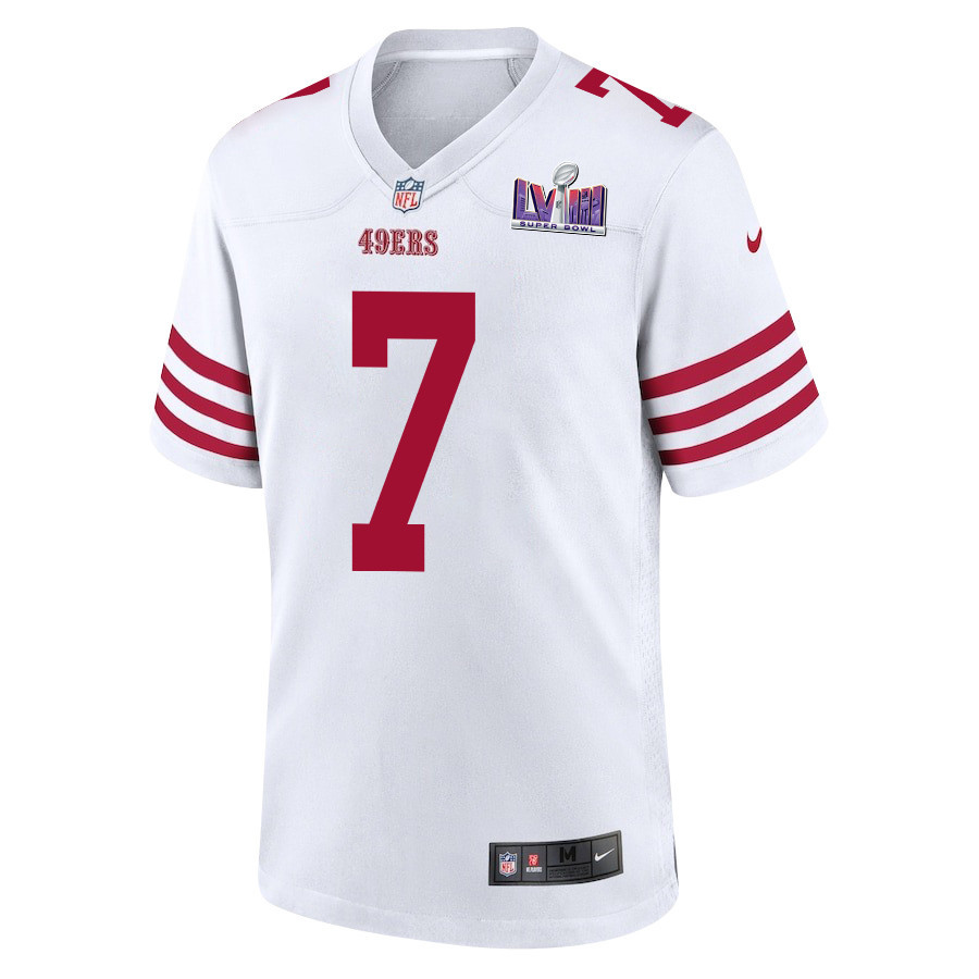 Charvarius Ward 7 San Francisco 49ers Super Bowl LVIII Patch Game Men Jersey - White JS6563 nicesnker - Image 2