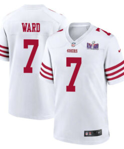 Charvarius Ward 7 San Francisco 49ers Super Bowl LVIII Patch Game Men Jersey - White JS6563 nicesnker