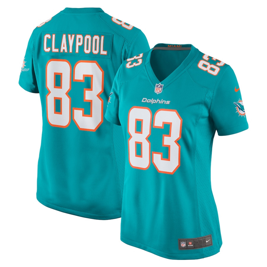 Chase Claypool 83 Miami Dolphins Women Game Jersey - Aqua JS3206 nicesnker
