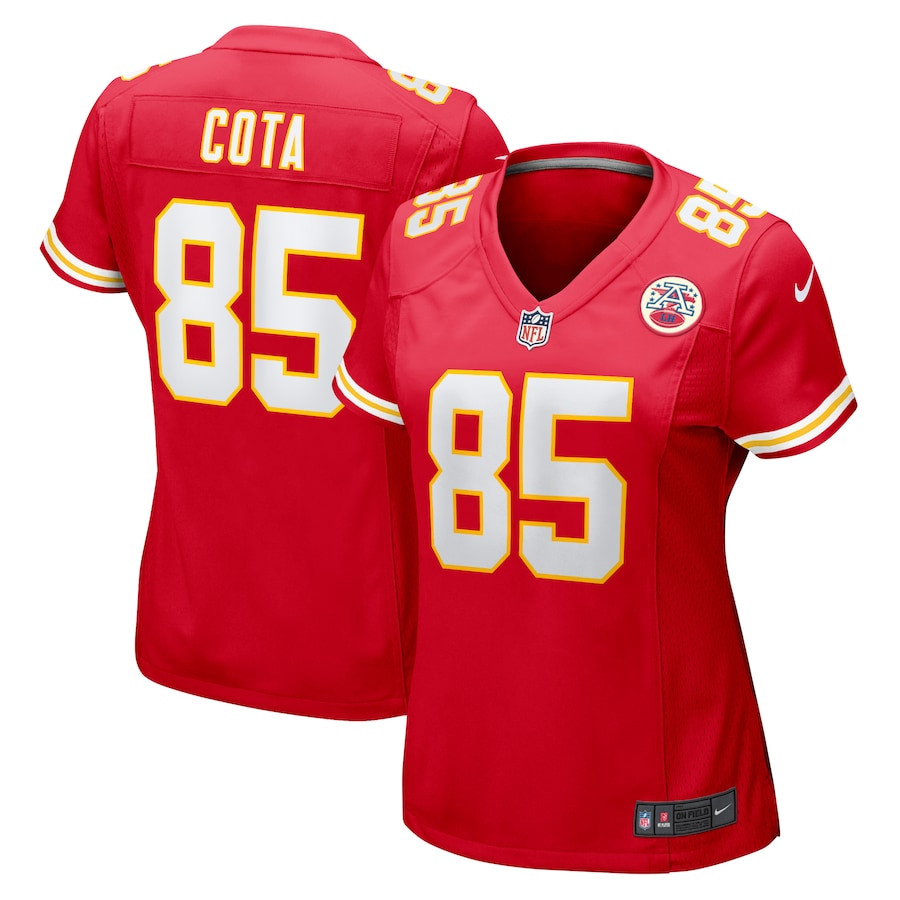 Chase Cota 85 Kansas City Chiefs Women's Game Jersey - Red JS7109 nicesnker
