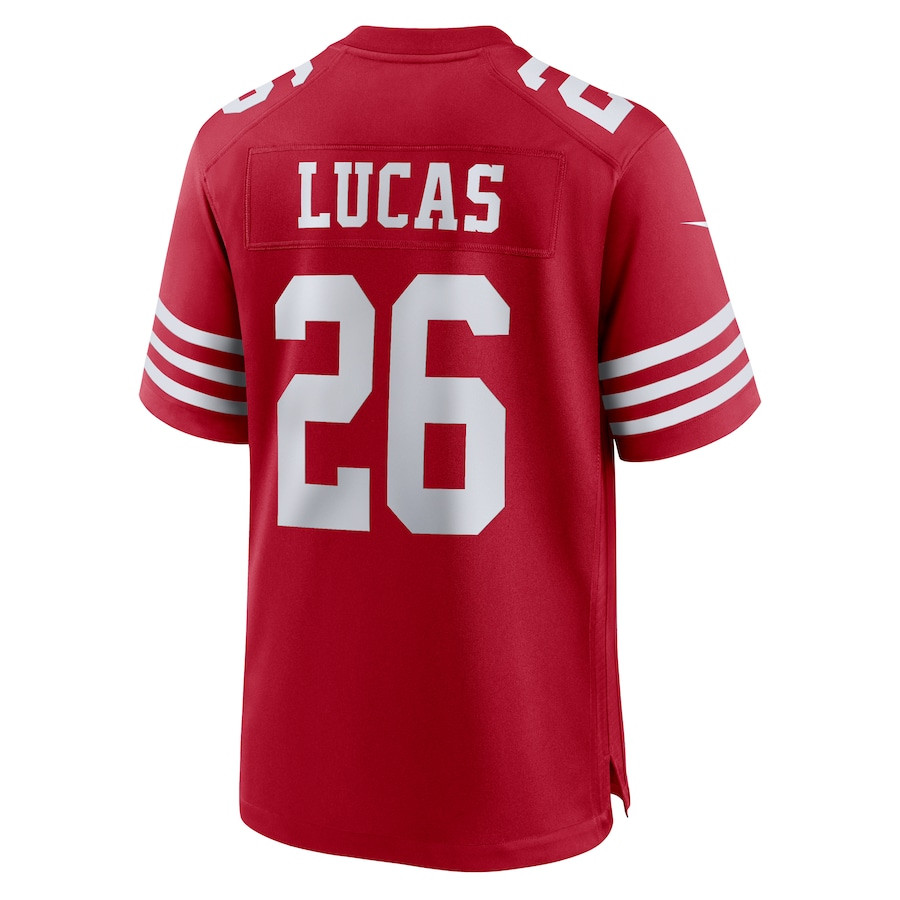 Chase Lucas 26 San Francisco 49ers Team Game Men Jersey - Scarlet JS3118 nicesnker - Image 3