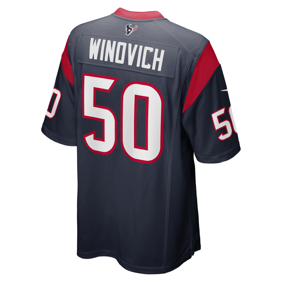 Chase Winovich 50 Houston Texans Men Game Jersey - Navy JS8579 nicesnker - Image 3