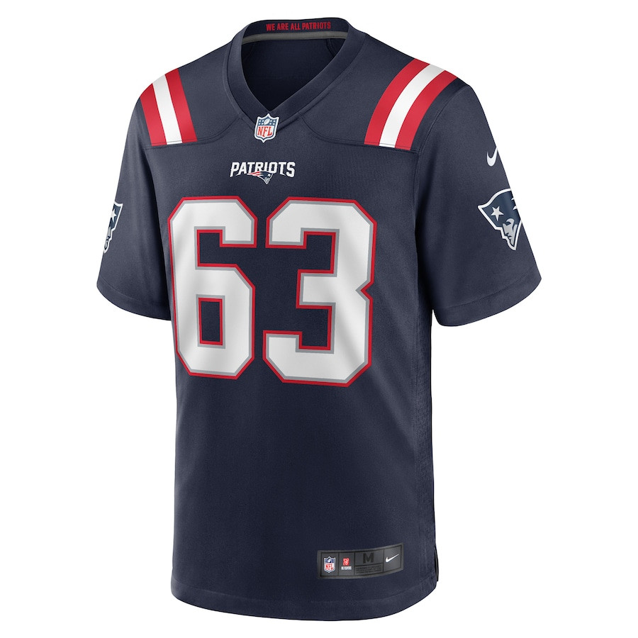 Chasen Hines 63 New England Patriots Game Men Jersey - Navy JS8398 nicesnker - Image 2