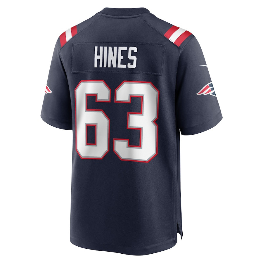 Chasen Hines 63 New England Patriots Game Men Jersey - Navy JS8398 nicesnker - Image 3