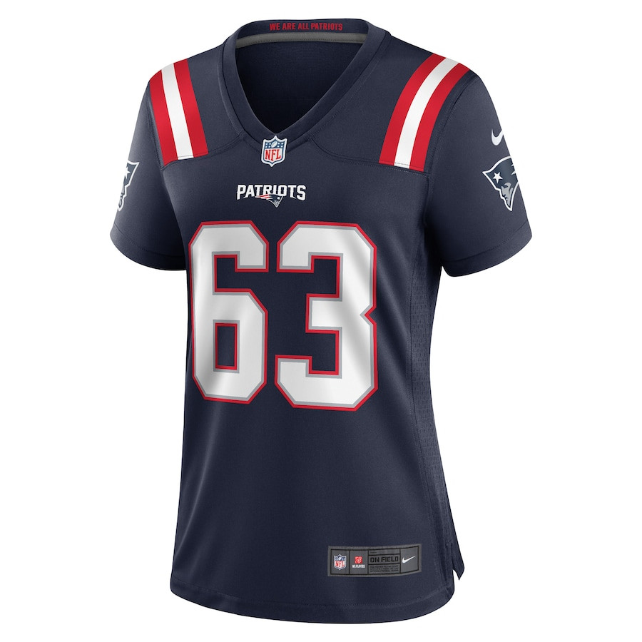 Chasen Hines 63 New England Patriots Women Game Jersey - Navy JS4154 nicesnker - Image 2