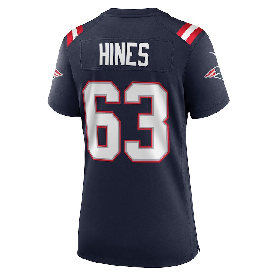 Chasen Hines 63 New England Patriots Women Game Jersey - Navy JS4154 nicesnker - Image 3