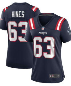 Chasen Hines 63 New England Patriots Women Game Jersey - Navy JS4154 nicesnker