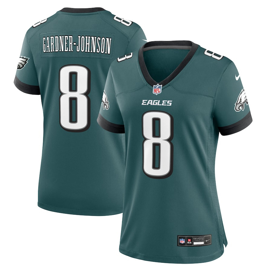 Chauncey Gardner-Johnson 8 Philadelphia Eagles Women Game Jersey - Midnight Green JS1746 nicesnker