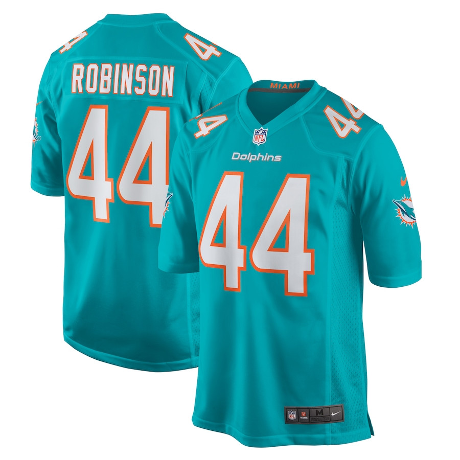 Chop Robinson 44 Miami Dolphins Game Men Jersey - Aqua JS1262 nicesnker