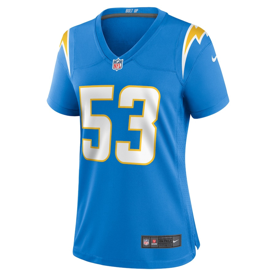 Chris Collins 53 Los Angeles Chargers Women's Game Jersey - Powder Blue JS5865 nicesnker - Image 2