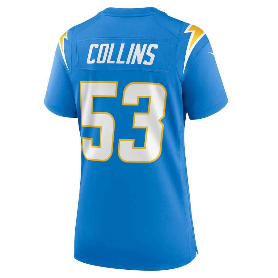 Chris Collins 53 Los Angeles Chargers Women's Game Jersey - Powder Blue JS5865 nicesnker - Image 3