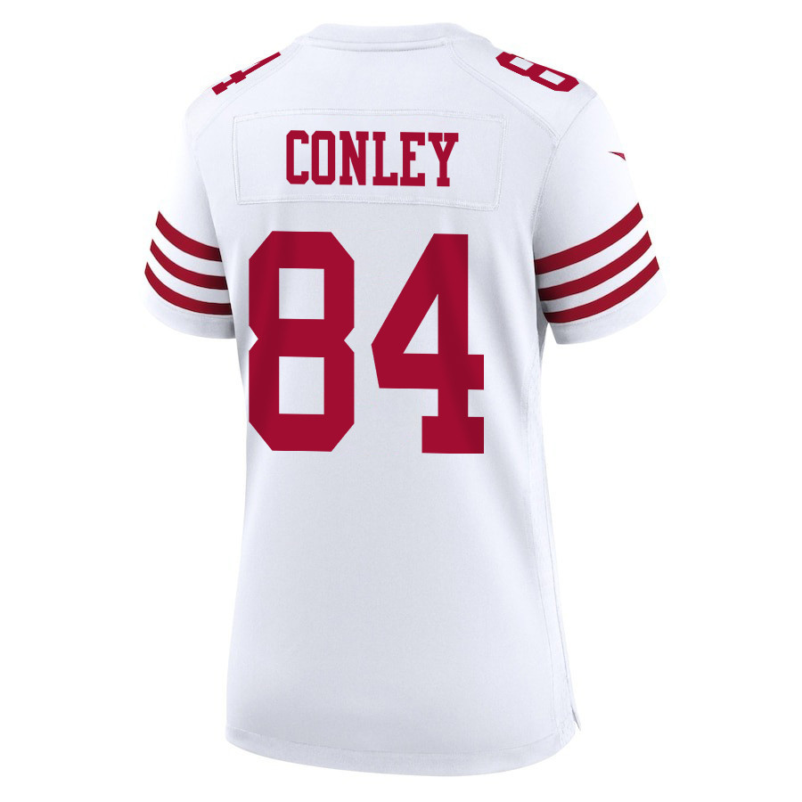 Chris Conley 84 San Francisco 49ers Super Bowl LVIII Patch Game Women Jersey - White JS6120 nicesnker - Image 3